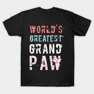 Grandpaw Worlds Greatest Grand Paw Funny Dogs Tee T-Shirt